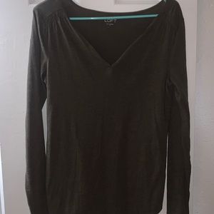 Brown long sleeve casual Ann Taylor Loft top